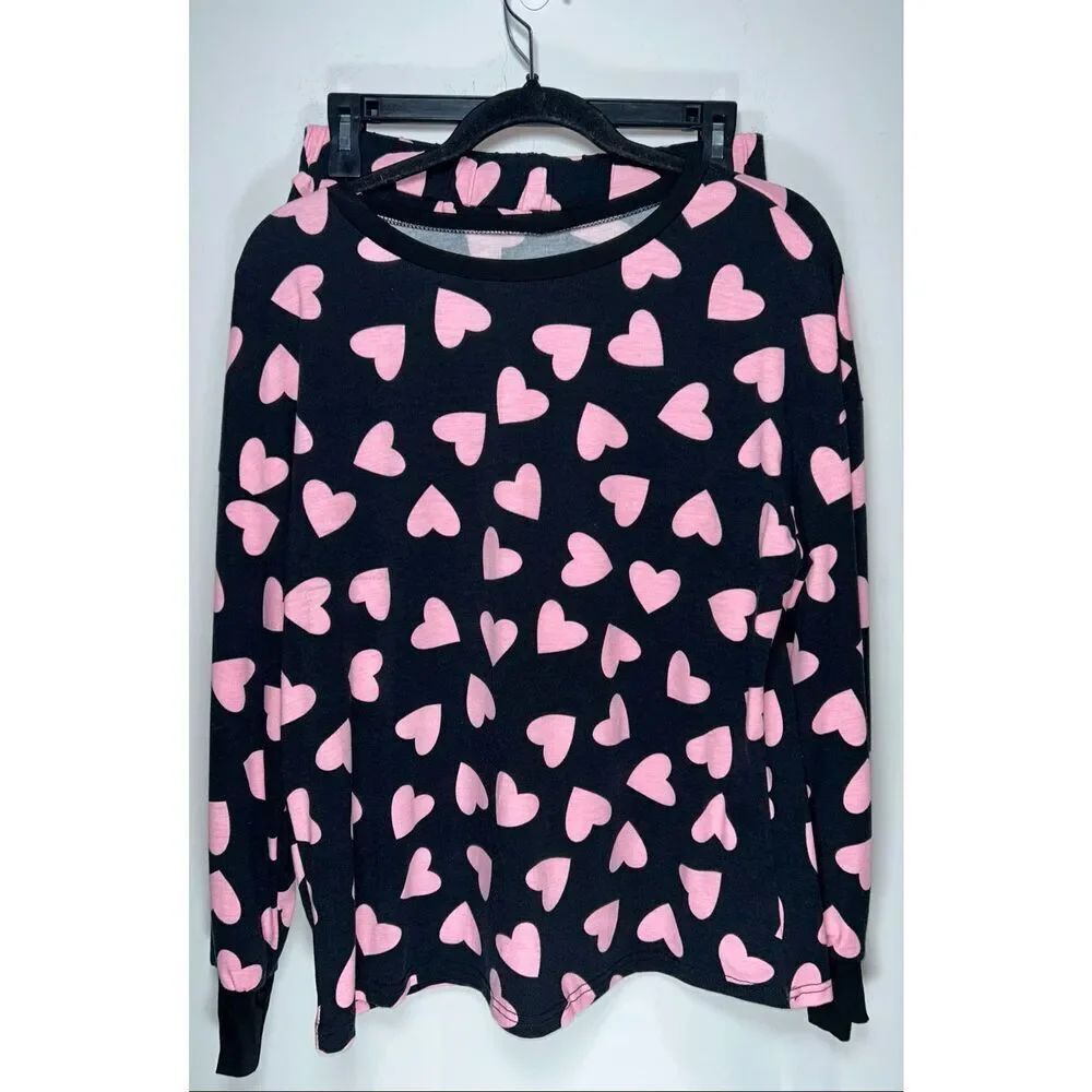 Pink heart pajama set size medium